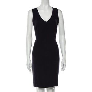 Joseph V-Neck Mini Dress, Size M/6, Navy Blue